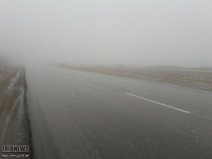 جاده‌های مه‌آلودولغزنده خراسان شمالی