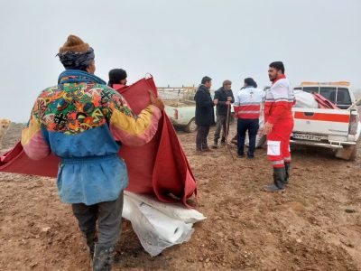 امدادرسانی به عشایر سرمازده خراسان شمالی توسط هلال احمر