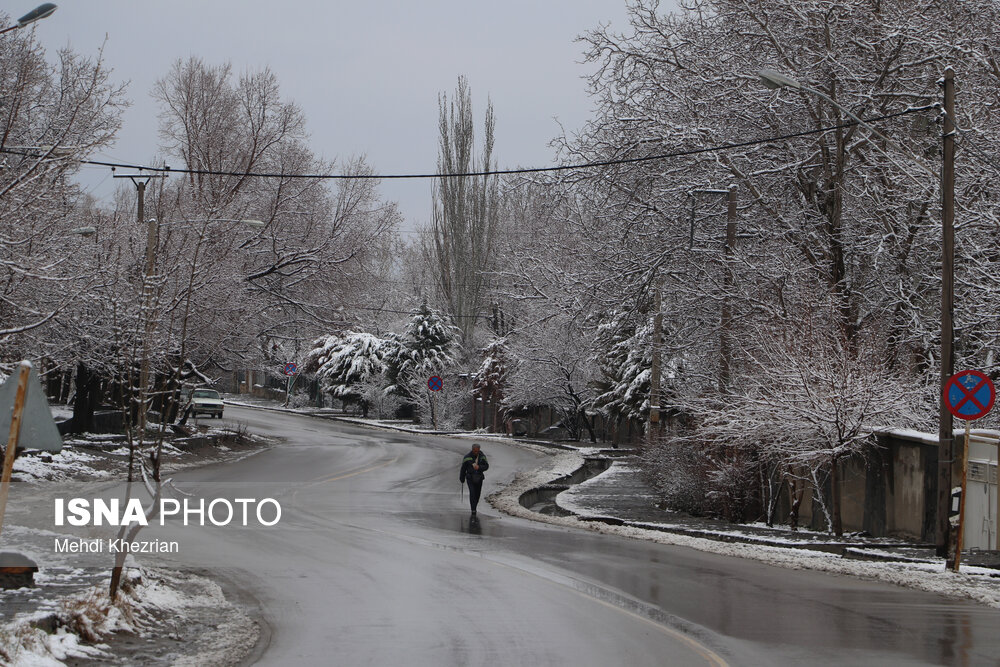 بارش برف بهاری در برخی روستاهای خراسان‌شمالی