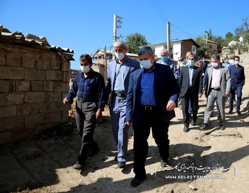 حضوررئیس سازمان مدیریت برنامه ریزی ازروستای زلزله زده ویرو