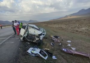 ۲ فوتی و ۵ مصدوم در تصادف نیسان با ساینا در محور چمن بید-جنگل گلستان