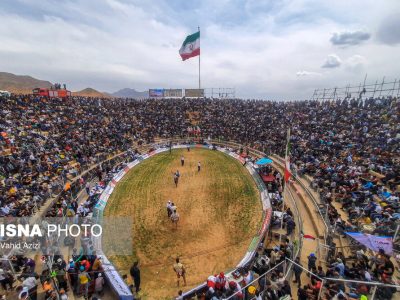 مسابقات کشتی باچوخه در گود زینل خان اسفراین
