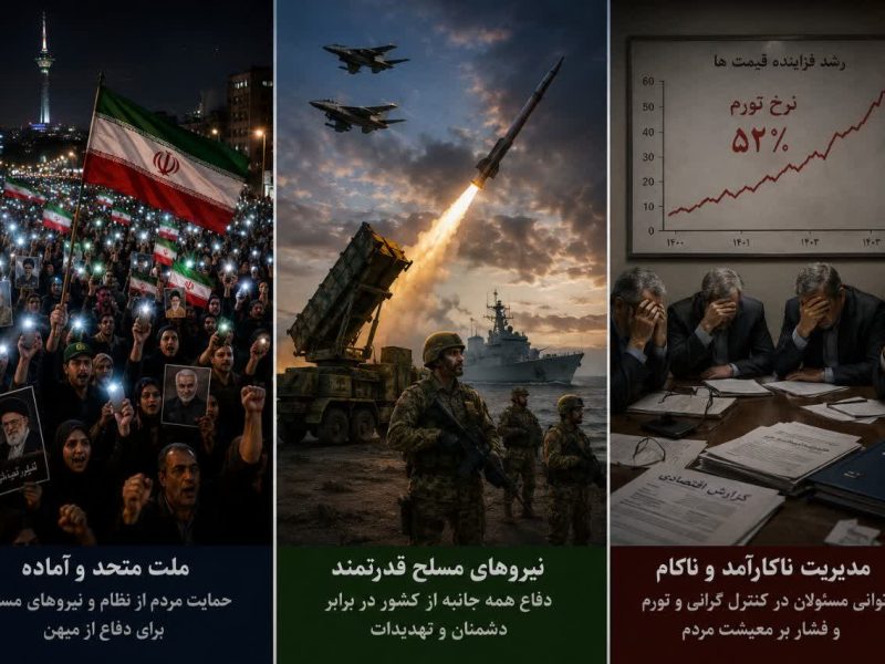 مردم در میدان دفاع؛ مسئولان در آزمون اقتصاد و رسانه مردود شدند